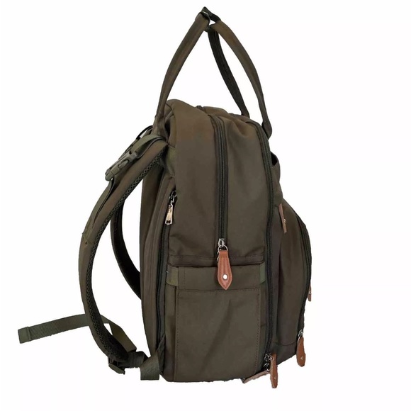 Excellent! BabbleRoo Multifunction/Waterproof Diaper Bag Backpack Army Green - Picture 2 of 8